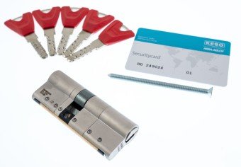 KESO Profilzylinder 8000 Omega², 81.C16, Baulänge 45/35, mit Prioritätsfunktion, 