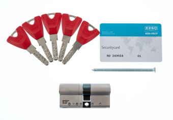 KESO Profilzylinder 8000 Omega², 81.C16, Baulänge 30/35, mit Prioritätsfunktion, 