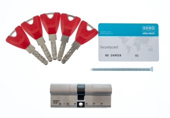 KESO Profilzylinder 8000 Omega², 81.C16, Baulänge 40/40, mit Prioritätsfunktion, 