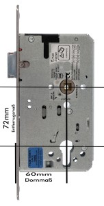 BKS Einsteckschloss B-23200-02-L-8 mit Panik Umschaltfunktion B, DIN links, 