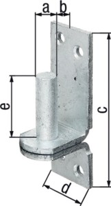 GAH verz. Plattenkloben 13 mm, Typ D1 niedere Ausführung, 311209 