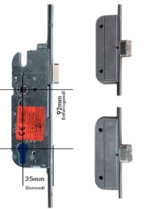 GU Mehrfachverriegelung Secury Automatik Automatic, 92 mm Entfernung, 35 mm Dorn, 