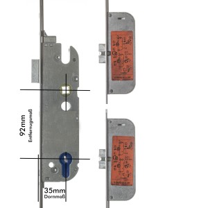 GU Mehrfachverriegelung Secury Automatik 92 mm Entf., 35 mm Dorn, Flachstulp 20mm 