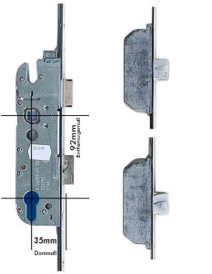 GU Mehrfachverriegelung Secury MR2, 92mm Entfernung, 35 mm Dorn, Flachstulp 
