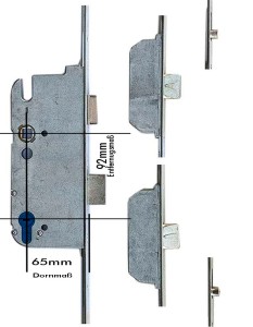 GU Mehrfachverriegelung Secury MR/R 92 mm Entfernung, 65 mm Dorn, 20 mm 