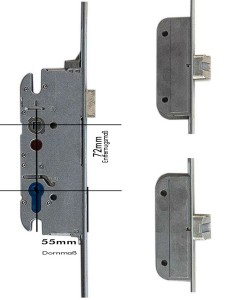 GU Mehrfachverriegelung Secury Automatik 72 mm Entfernung, 55 mm Dorn, 24 mm 