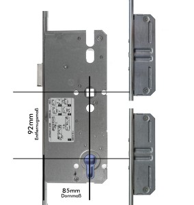 KFV Mehrfachverriegelung AS 2300-F, 92mm Entfernung, 80 mm Dorn, Flachstulp 20x3 