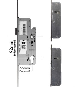 KFV Mehrfachverriegelung EP930E, 92 mm Entfernung, 65 mm Dorn, Flachstulp 16 mm 