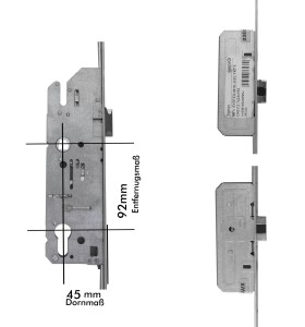 ESCO Mehrfachverriegelung 22-718661 systeQ-M-SL-ESC-1, 92mm Entferung, 45mm 
