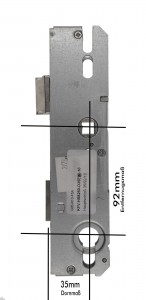 Schüring Reparatur Hautpschloss 92 mm Entfernung, 35 mm Dorn, 10 mm Nuss, 