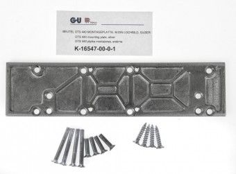 BKS Montageplatte silber zu OTS 430/633 K-16547-00-0-1, mit DIN Lochbild 
