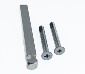 ISEO Aries Beschlag Schrauben und 8 mm Vierkantstift Set Türstärke 40 - 55 mm 