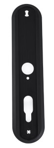 ISEO Aries Beschlag 529E00000 Kunstoff Unterlagsplatte schwarz, 70 mm breit 