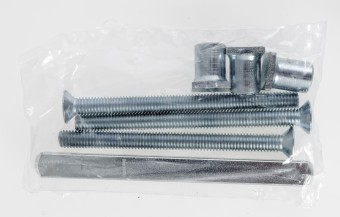 ISEO Aries Beschlag Schrauben und 9 mm Vierkantstift Set Türstärke 40 - 55 mm 