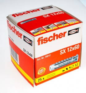 Fischer Dübel SX 12x60 Paket a 25 Stück, Art. Nr. 70012 