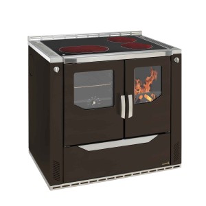 Wamsler Vollherd W3-90 braun RA links, mit geschliffener Stahlplatte 