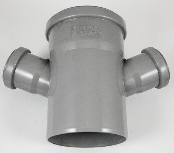 Tube D'Évacuation Eaux Usées HT (Haute Température) - Polypropylène Gris, Diamètre 50 Mm, Coude 87°