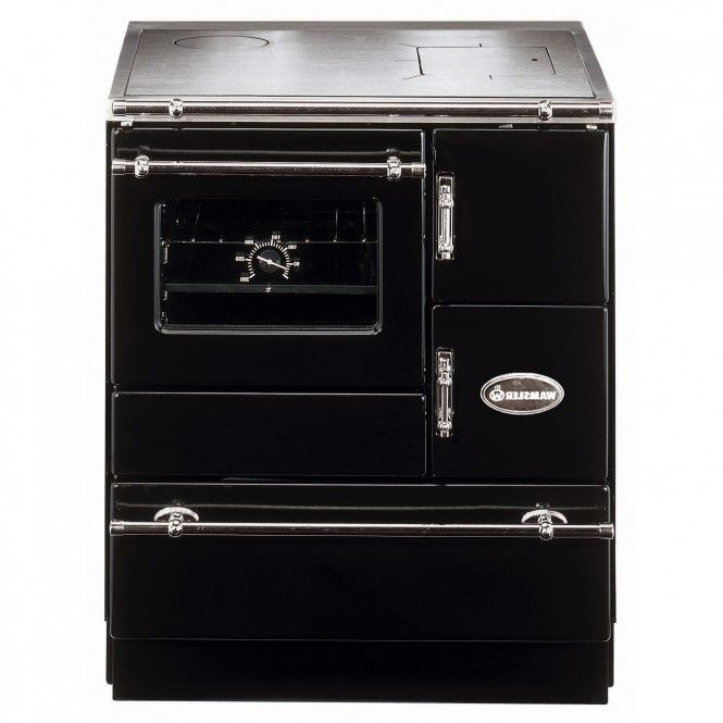 Wamsler Vollherd K 128 CL schwarz Rauchrohranschluss links 