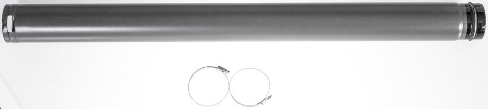 Abgasrohr für Pelletofen 100mm 1,00 mtr. grau emailliert, Fix Roh ...