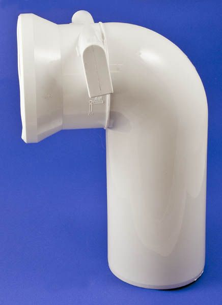 VIEGA WC Anschlussbogen 100 mm 90 Grad weiss, mit Rückflußsicher ...