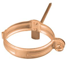 GRÖMÖ Kupfer Fallrohrschelle 60 mm mit Schlagstift 140 mm, 6024 ...