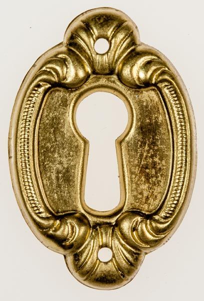 Schlüsselschild messing poliert 1473, 25x37 mm