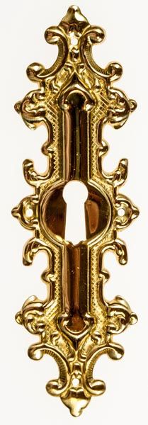 Schlüsselschild messing poliert 390L, 37x116 mm, längs