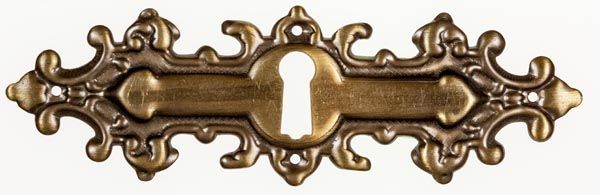 Schlüsselschild messing brüniert 390Q, 116x37 mm, quer