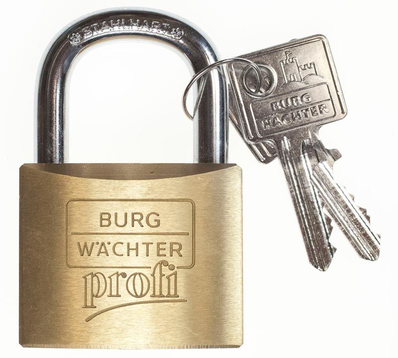 Burg Wächter Hangschloss Profi 116/50, mit 2 Schlüsseln