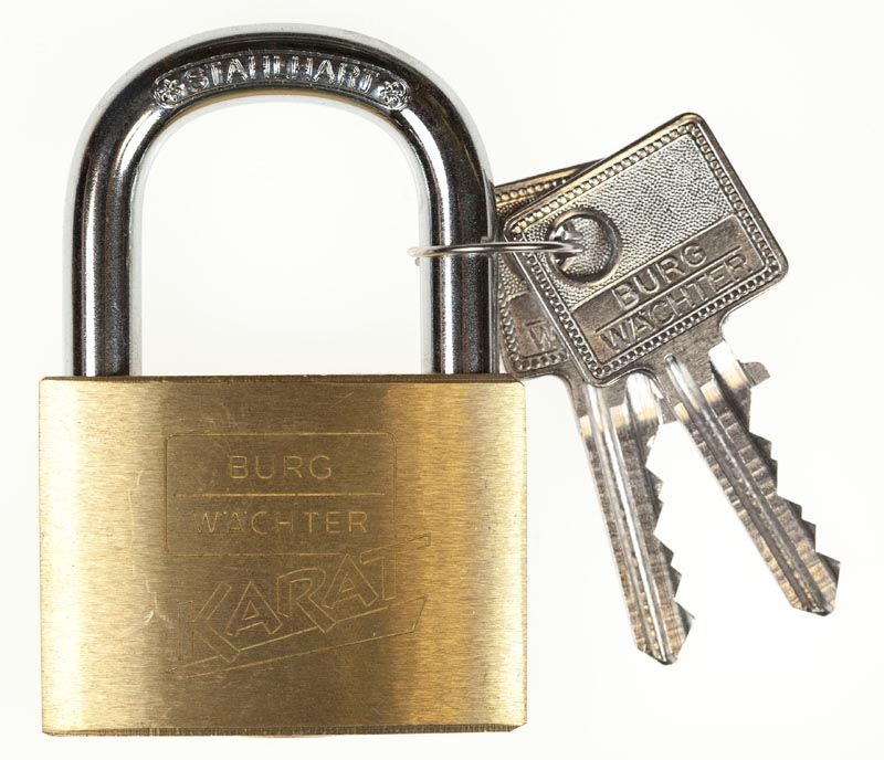 Burg Wächter Hangschloss Karat 217/50, mit 2 Schlüsseln