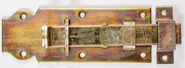 GAH galv. verz. Schlossriegel 140 mm gerade mit Schlaufe, 116774