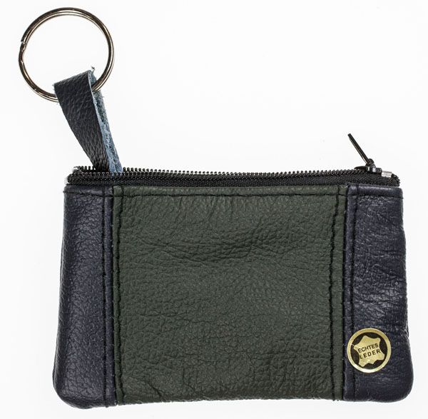 Schlüsseltasche Leder 110 x 65 mm 20186, mit 1 Reißverschluß