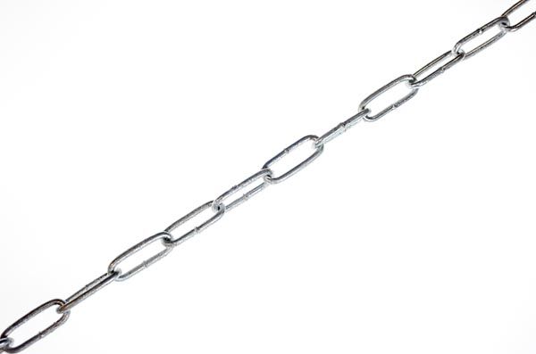 mtr. verz. Stahlkette C 3/3,0 Stahl feuerverzinkt, DIN 5685