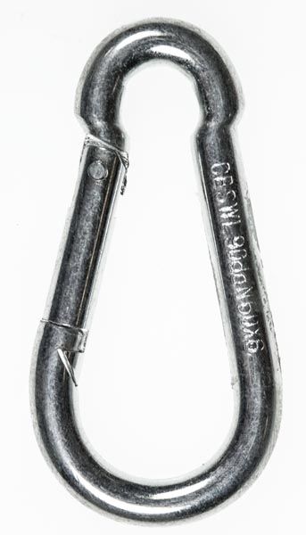 Feuerwehrkarabinerhaken 6,0 x 60 mm Eisen verzinkt
