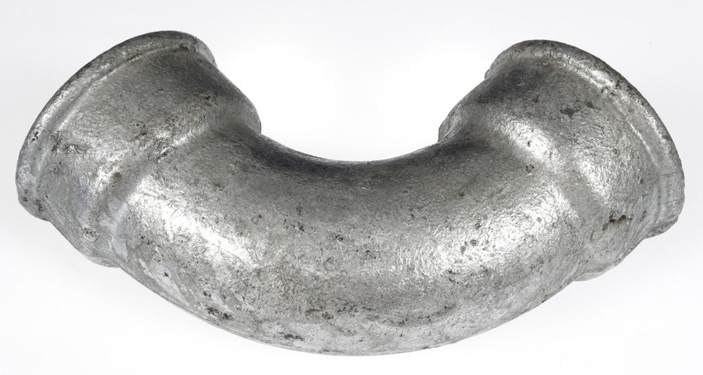 Temperguss verz. Bogen # 2 a, 2' kurzer Bogen 90°, beidseitig Inn ...