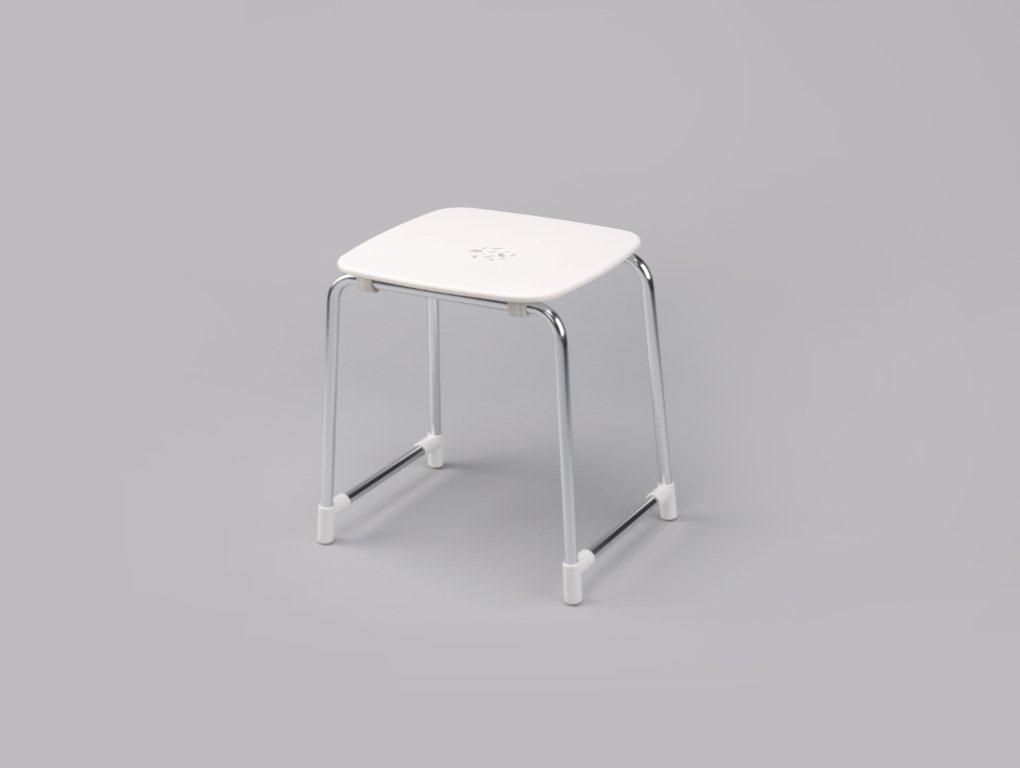 KOCH Bad- und Duschhocker Style 921164530, weiß-chrom