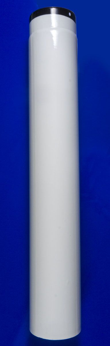 Bertrams weiss emailliertes Ofenrohr 130 mm, 1,00 mtr., High-Quali ...