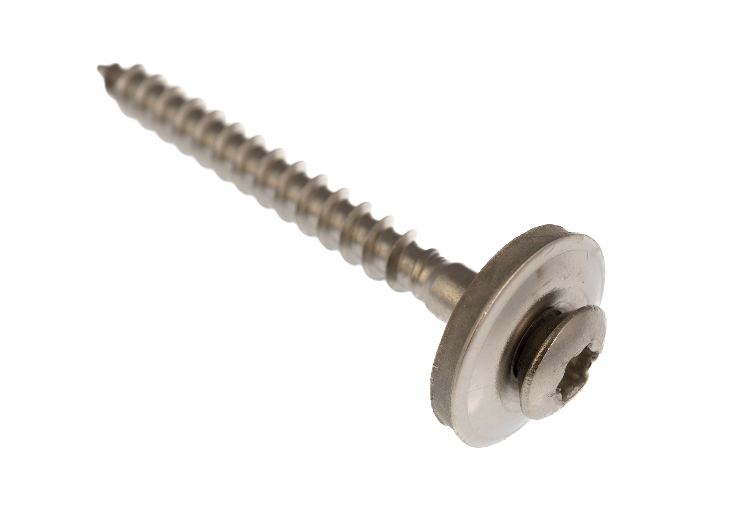 Edelstahl Spenglerschrauben 4,5 x 45 mm mit Dichtscheibe 15 mm Dur ...