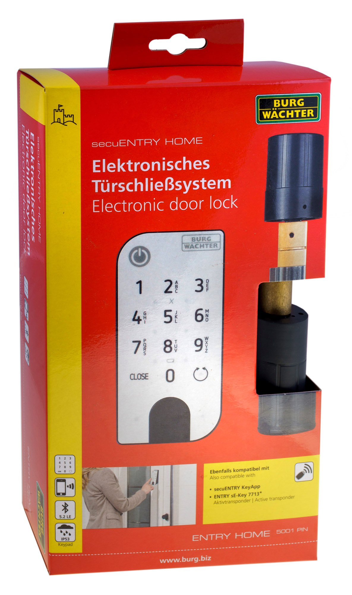 Burg Wächter elektronisches Türschloss Entry Home 5001, PIN Basi ...