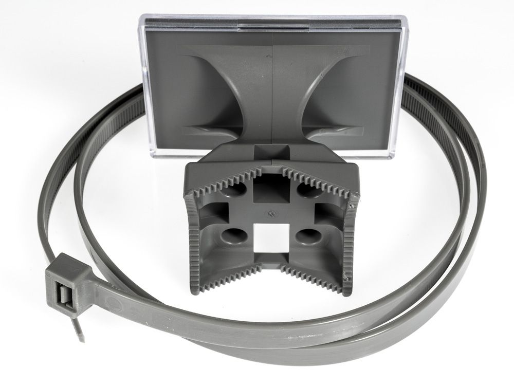 SIMPLEX Schilderhalter Quick 200, F55022 Kunstoff grau mit  Schnellverschlussband