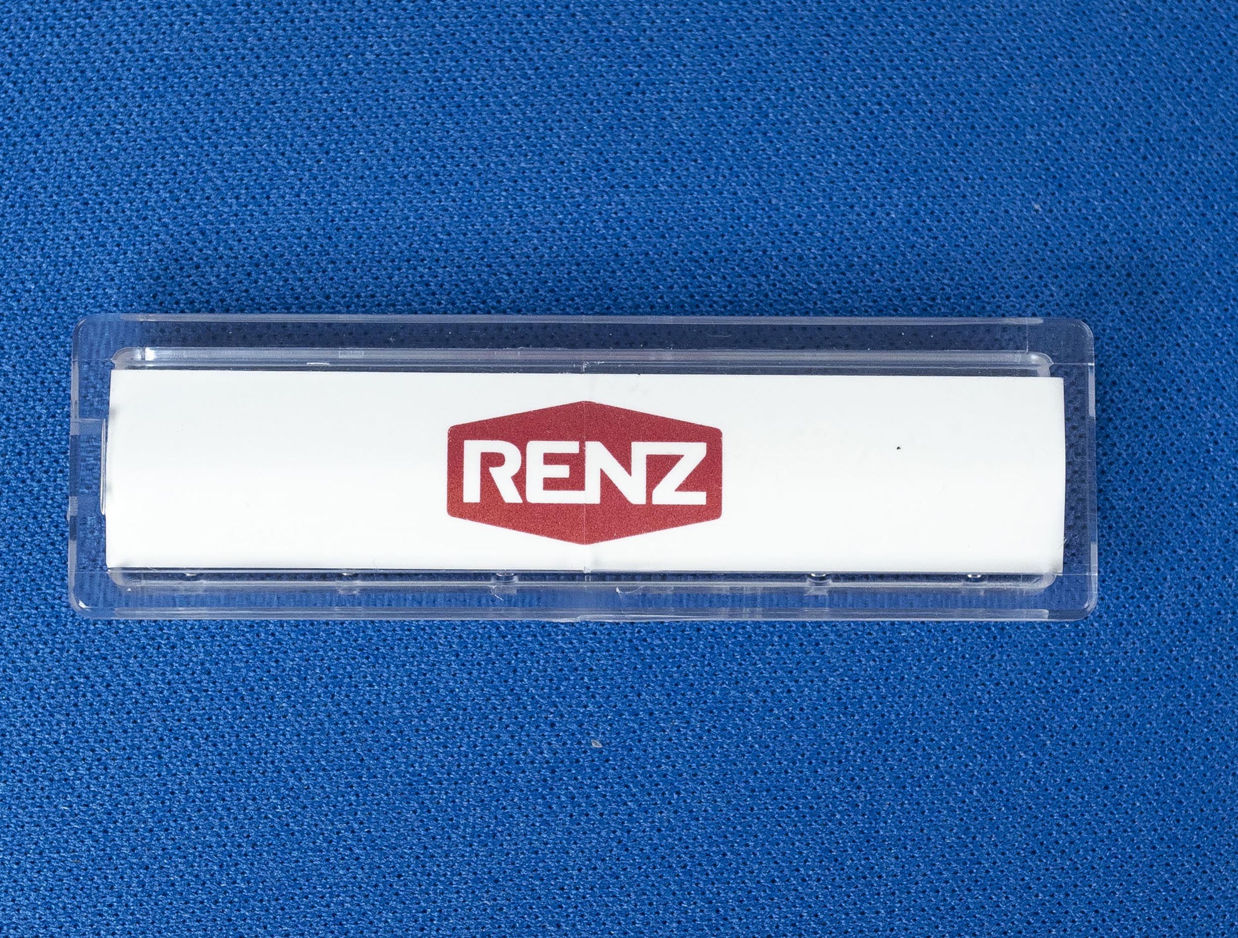 RENZ Namensschild 64x19 mm, 97-9-82019 Stanzmass 60 x 15 mm, zum